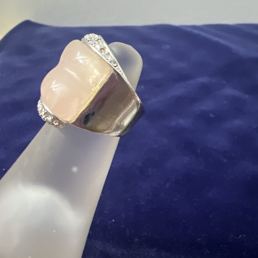 Camille Lucie Rings Pink Crystals Nickel free! Size 7 - Picture 2 of 11